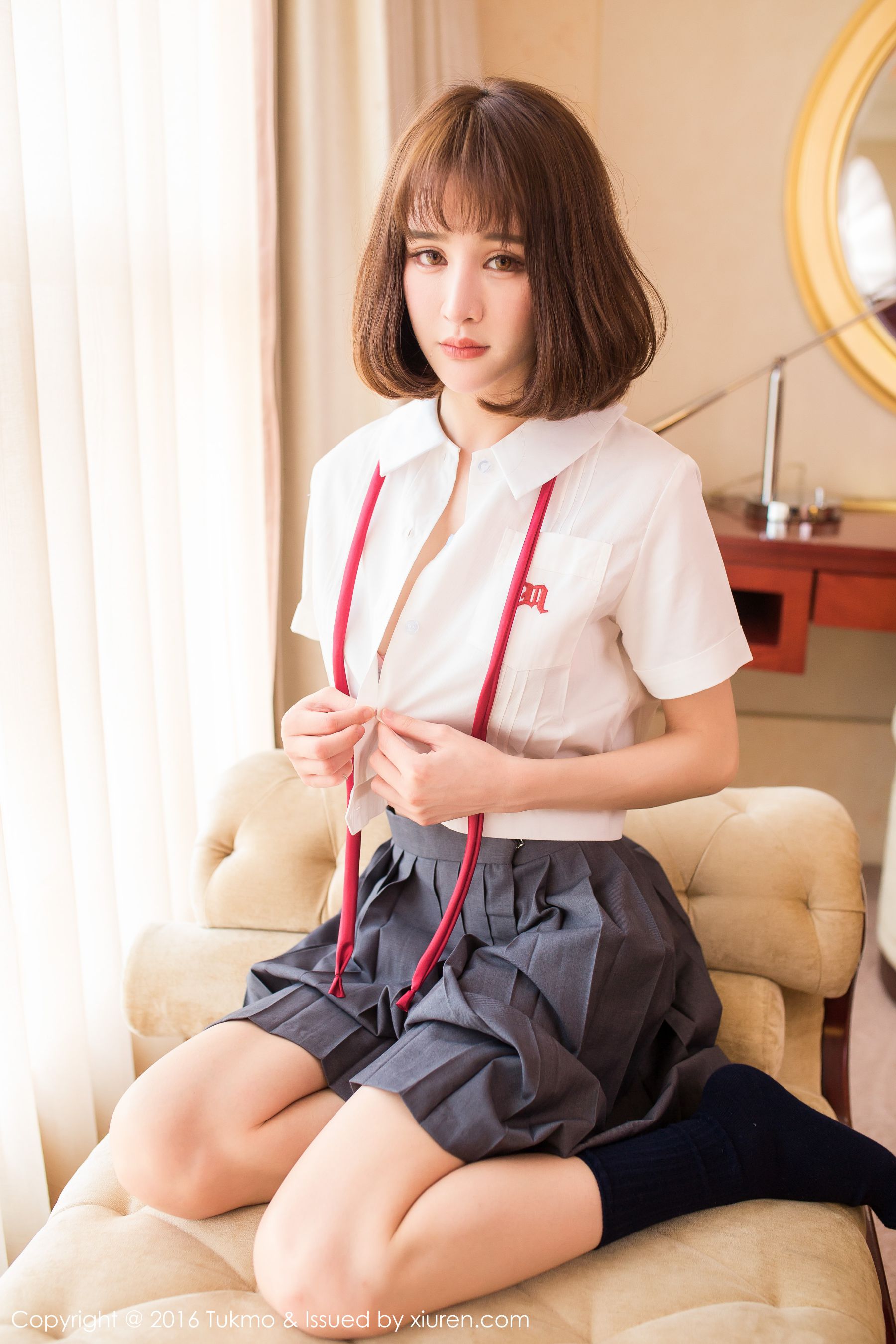 Cheryl青树《学生制服系列》 [兔几盟Tukmo] Vol.093_第4张