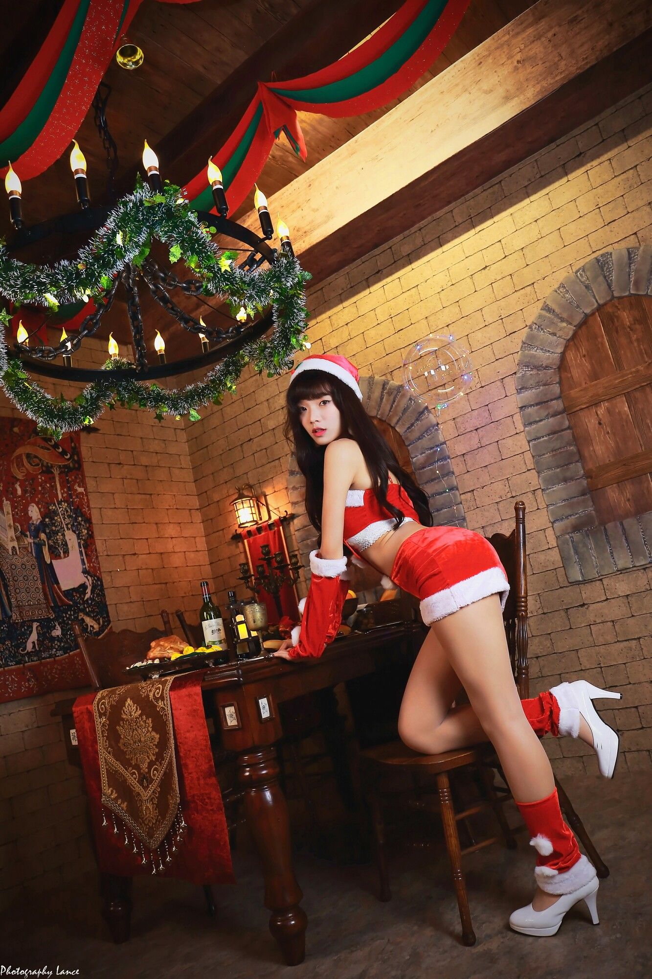 [台湾网红美女] Kitty 2017圣诞女郎 聖誕酒館_第5张