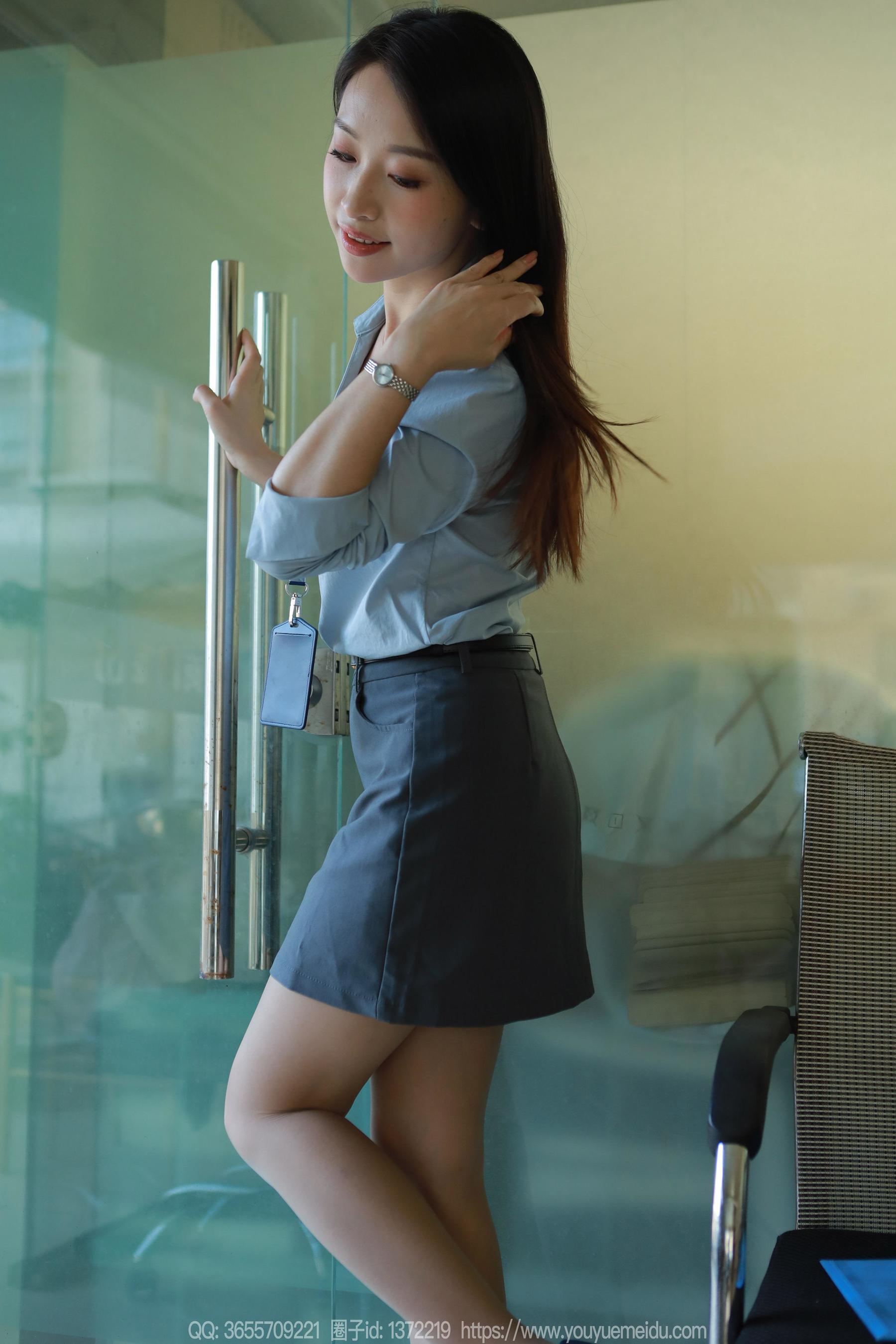IESS异思趣向 - 模特： 小婕 《蓝色OL（下）》_第4张