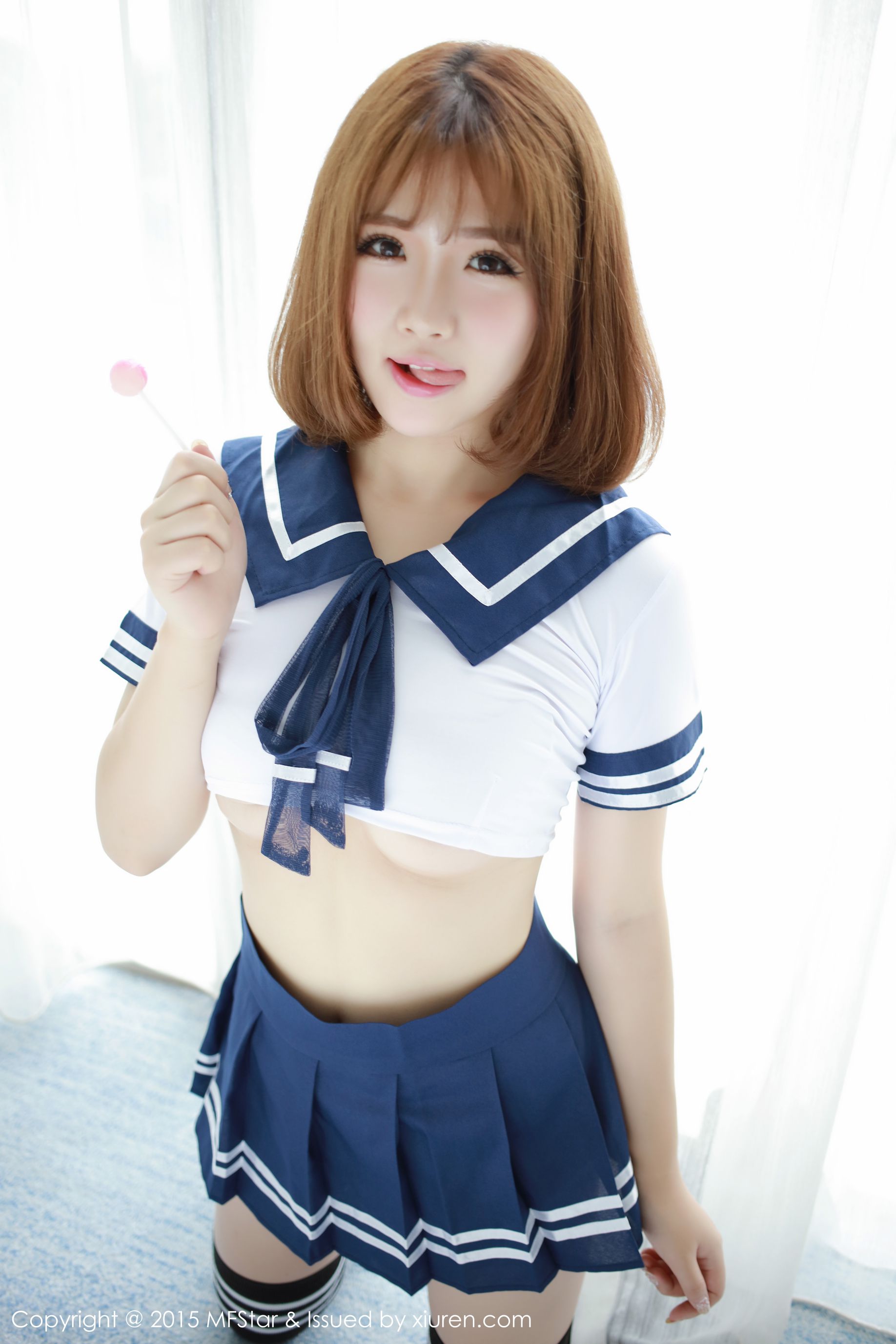 徐cake 《性感水手服+粉色抹胸连体服》 [模范学院MFStar] Vol.020_第1张
