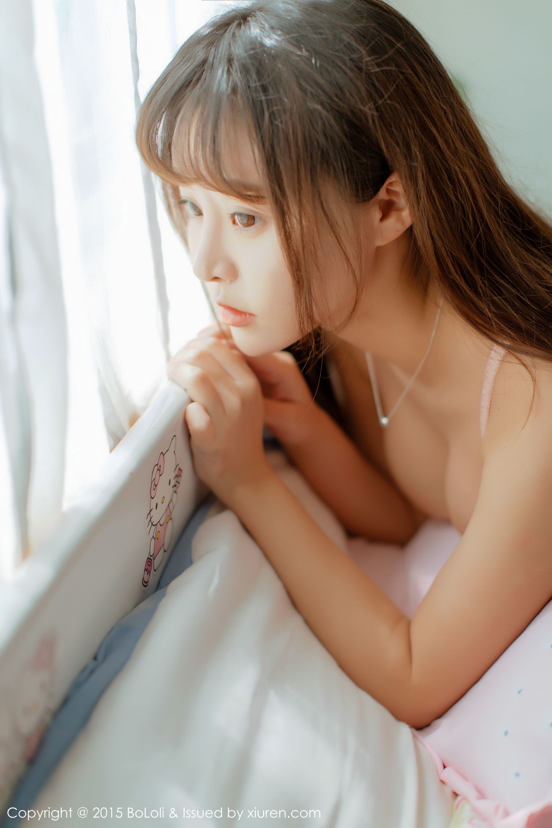 柳侑绮Sevenbaby《性感小内衣+白色吊带睡衣》 [BoLoli波萝社] Vol.002 写真集_第2张