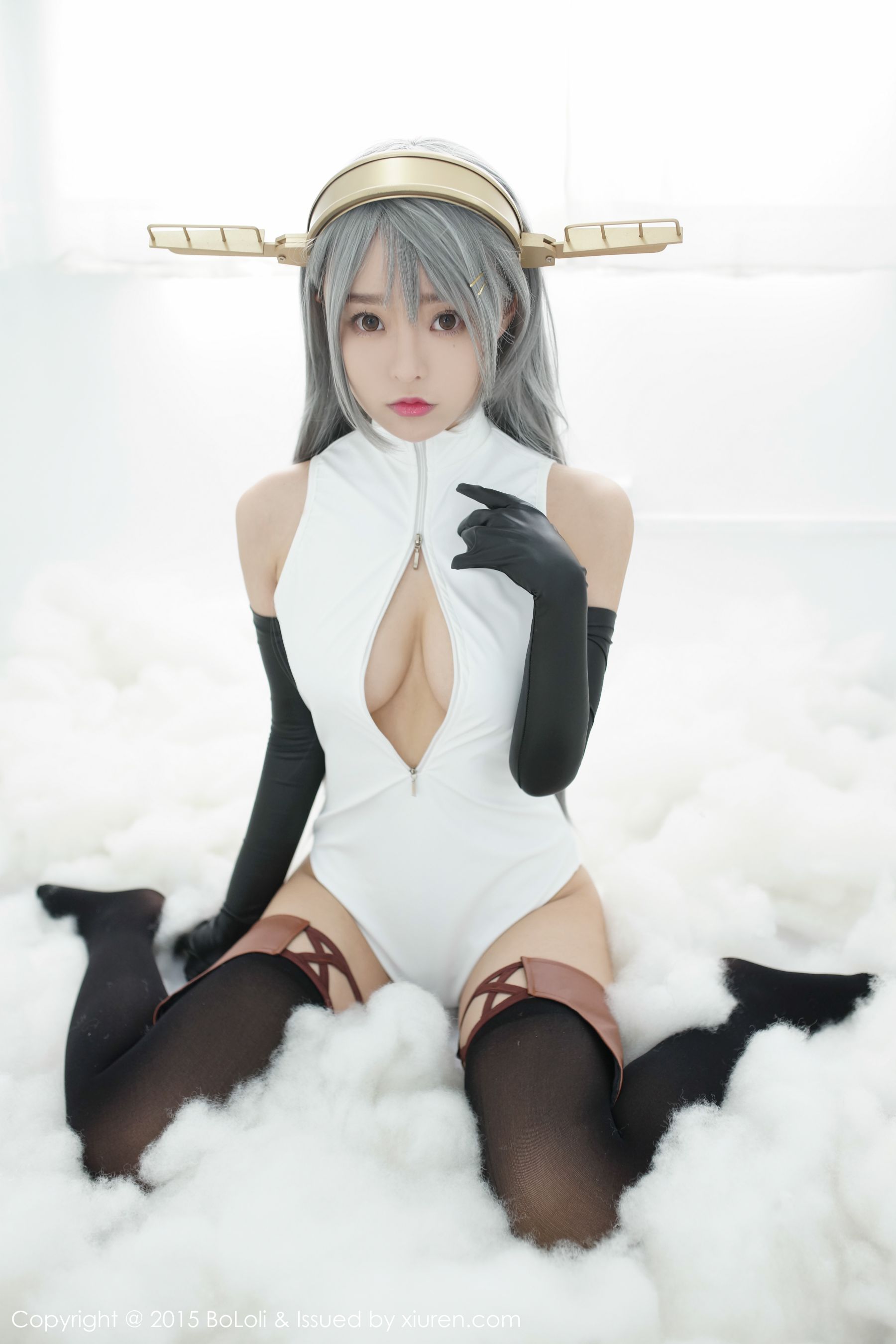 柳侑绮Sevenbaby《舰娘collection》榛名COS(开胸泳衣版)  [BoLoli波萝社] Vol.034 写真集_第1张
