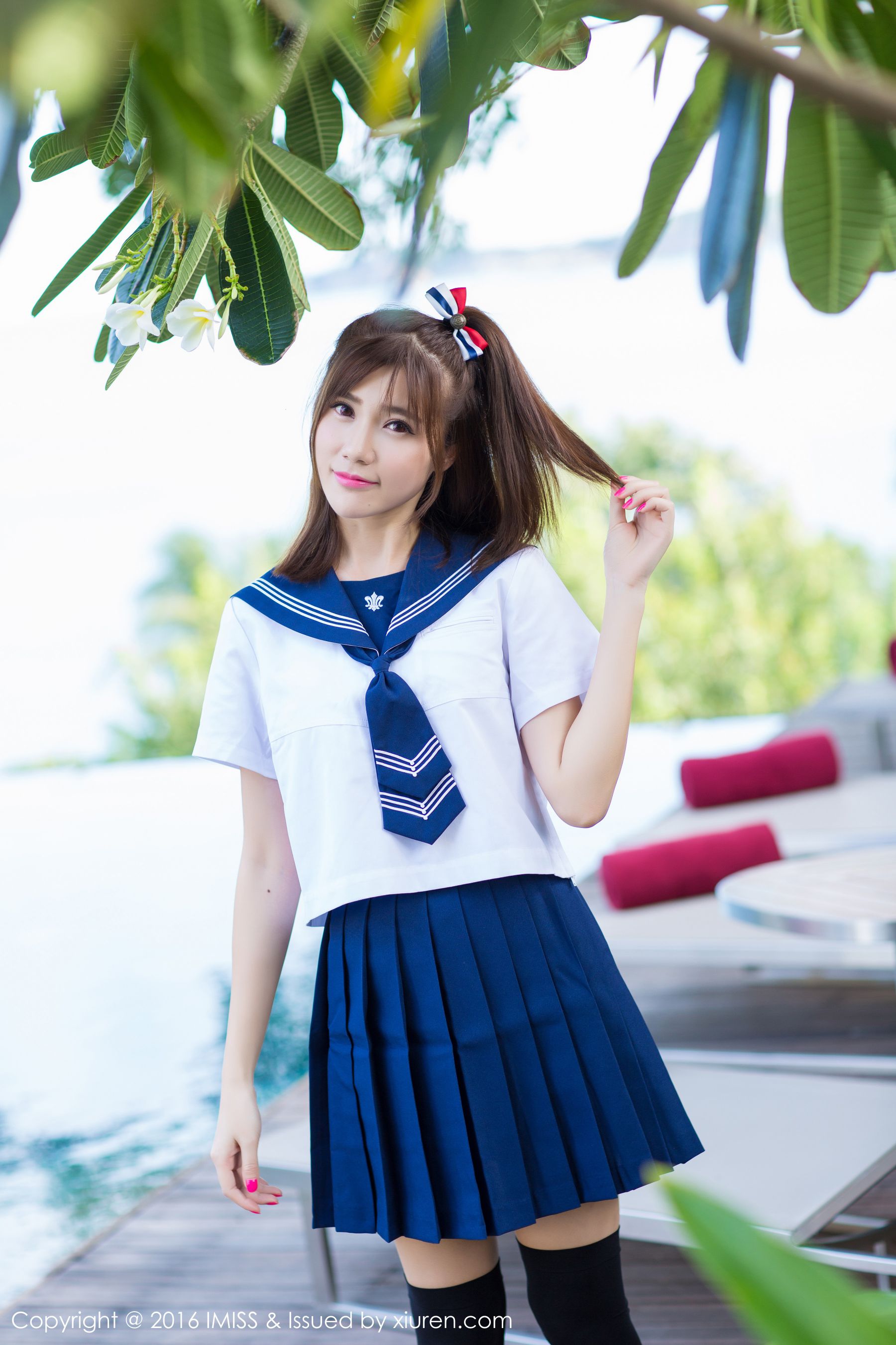 Sandy陈天扬《清纯校服系列+性感比基尼》 [爱蜜社IMiss] Vol.134_第5张