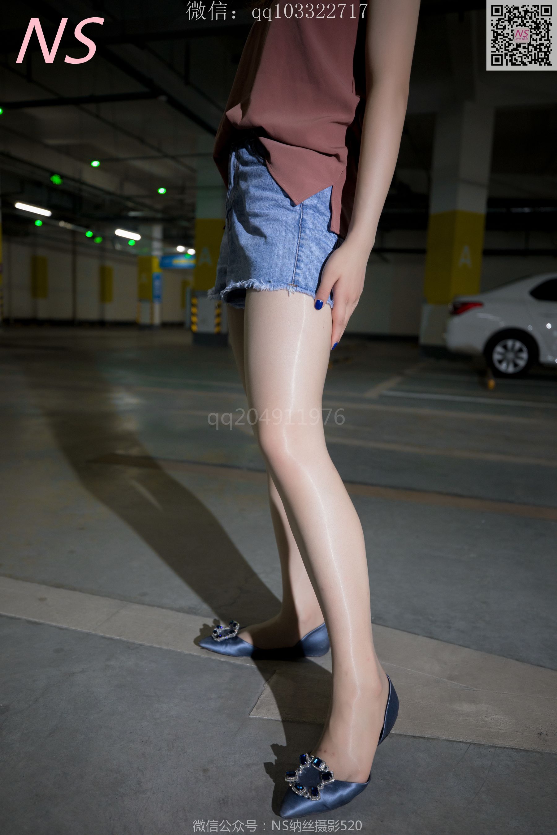 [纳丝摄影]  小朱茵 地下车库的丝袜美腿女郎_第2张