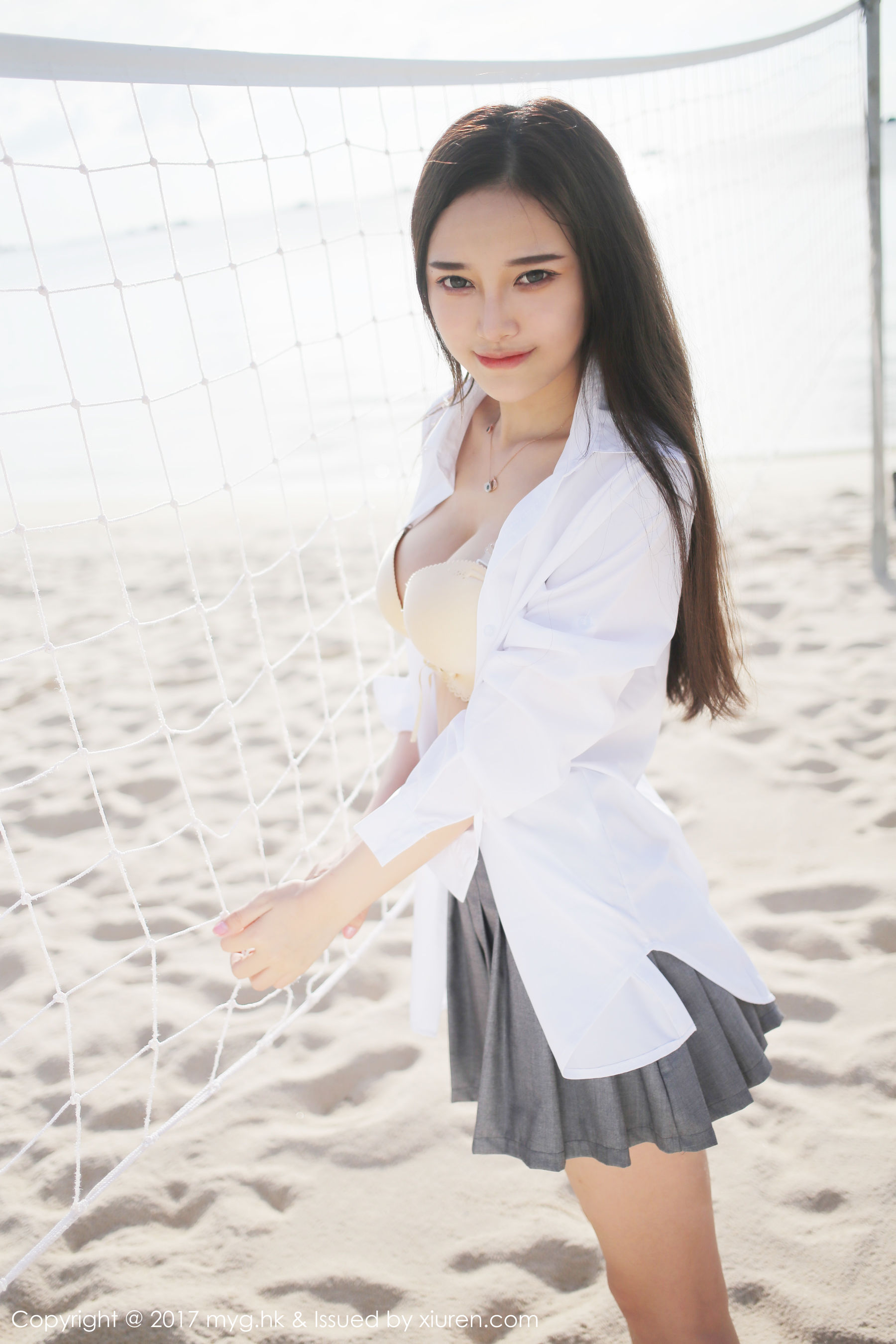 唐琪儿il《海边白衬衫+短裙系列》 [美媛馆MyGirl] VOL.259_第1张