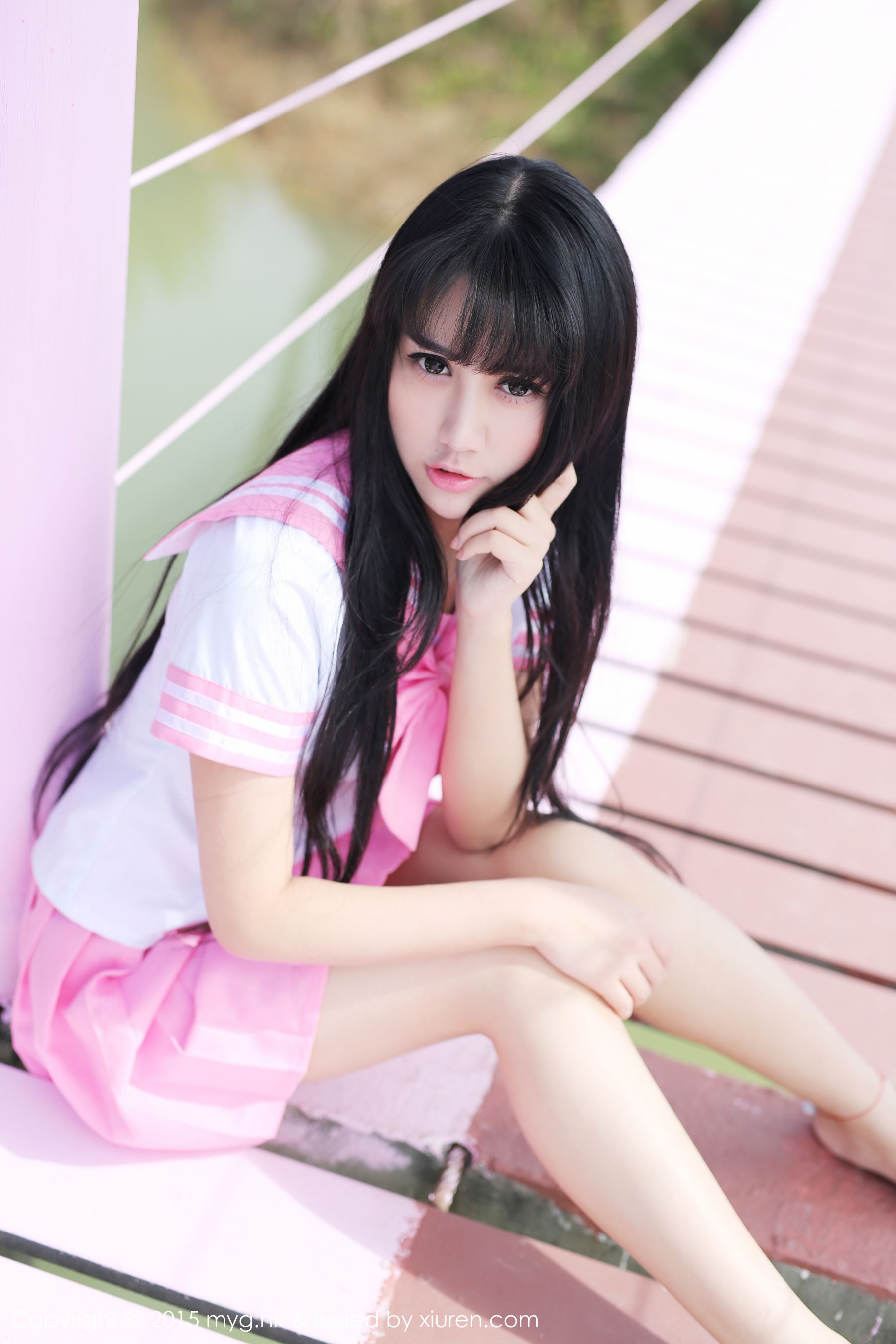 杨晓青儿《泰国Pai县》校服+热裤+内衣 [美媛馆MyGirl] Vol.099_第2张