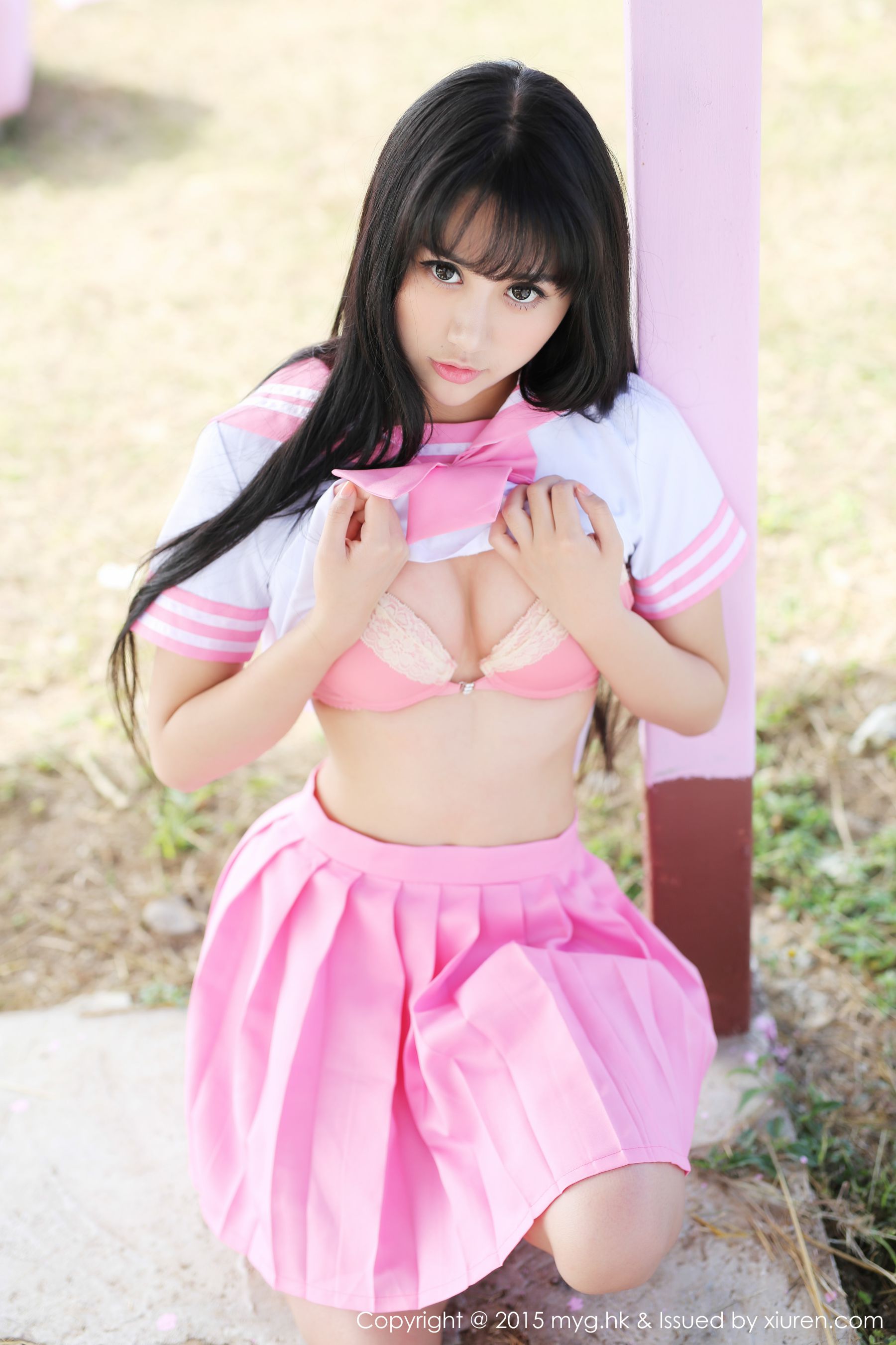 杨晓青儿《泰国Pai县》校服+热裤+内衣 [美媛馆MyGirl] Vol.099_第4张