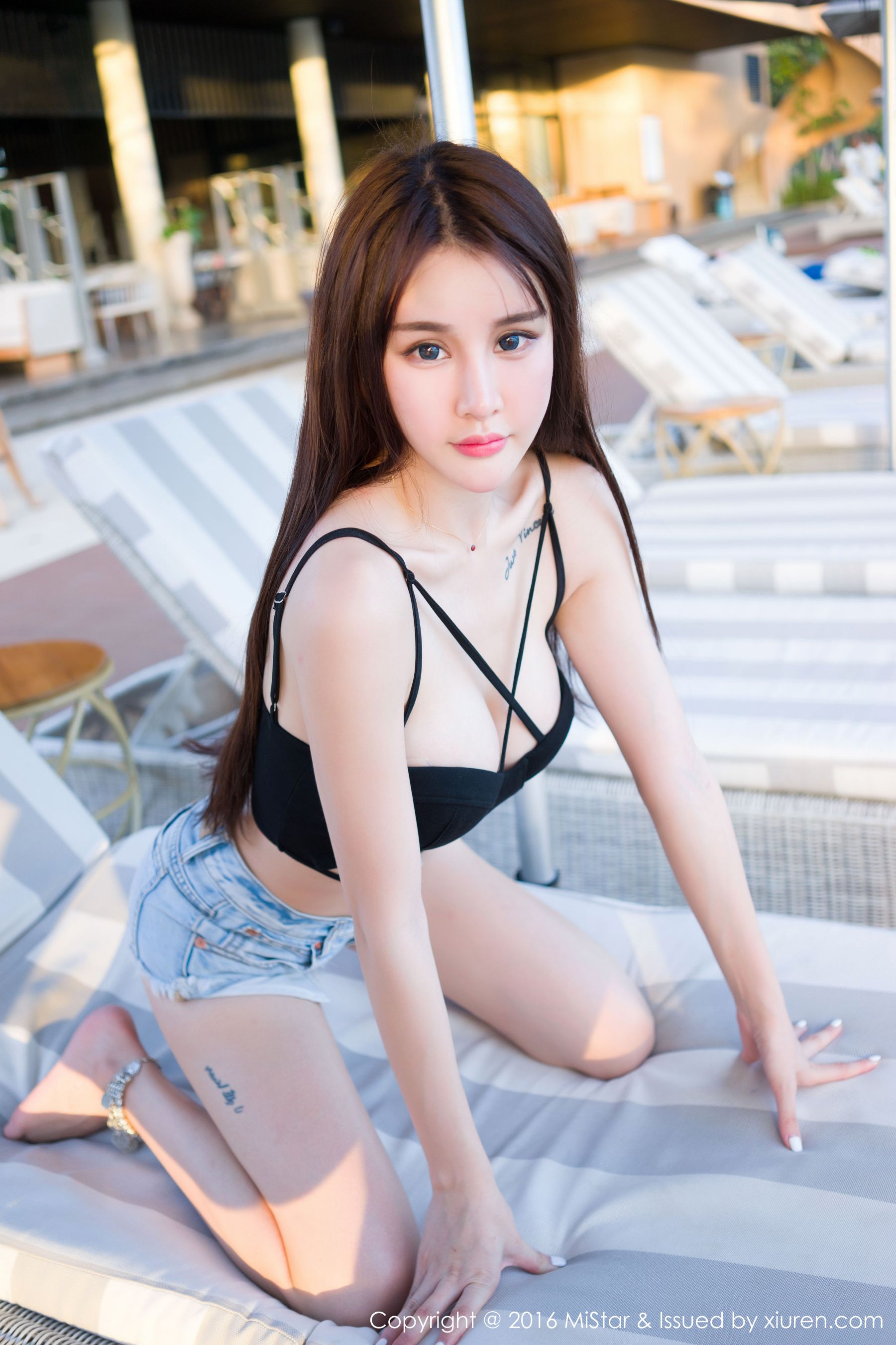 Cheryl青树《薄荷岛旅拍》牛仔热裤+比基尼 [魅妍社MiStar] Vol.064_第5张