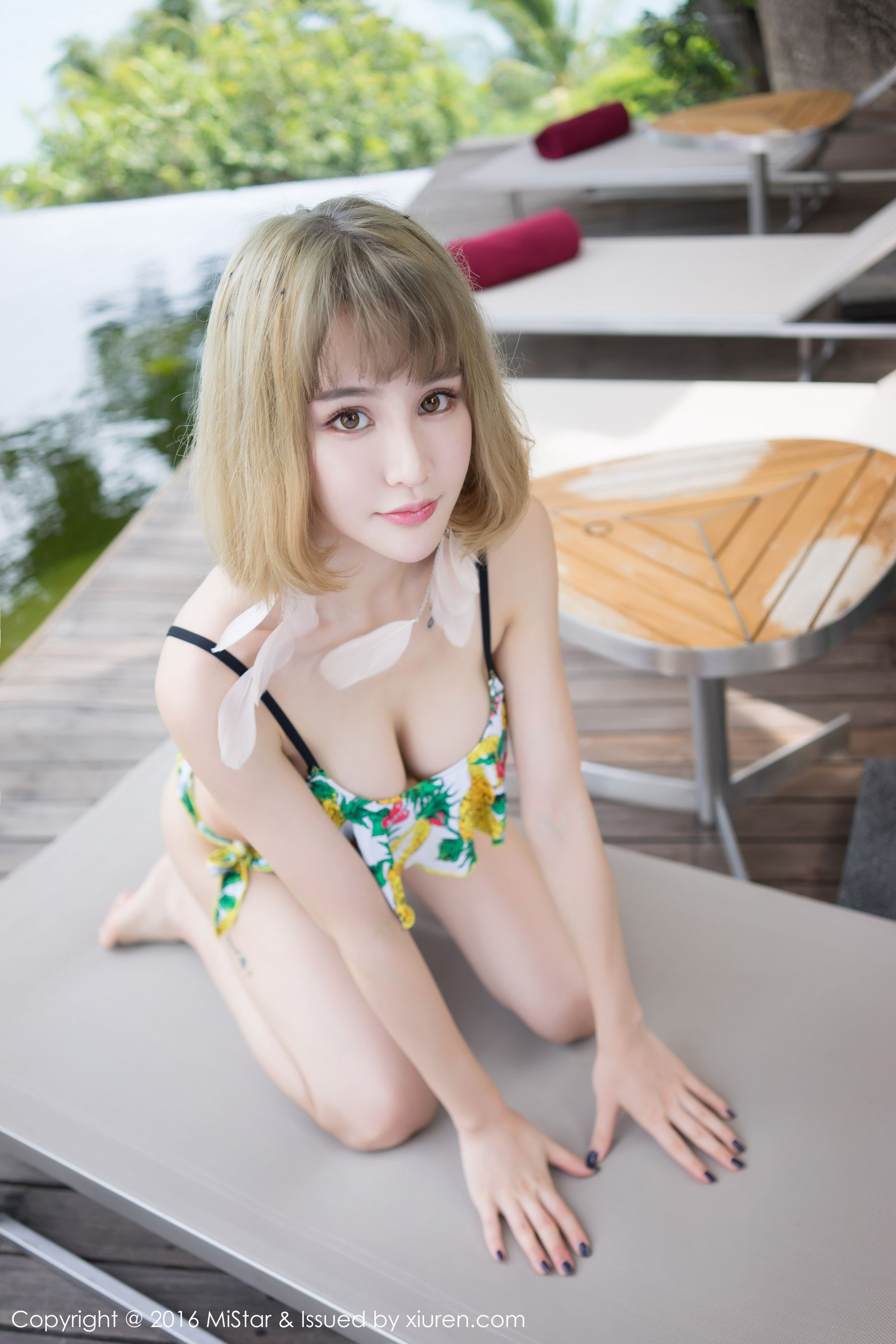 Cheryl青树《苏梅岛旅拍》清新比基尼+衬衫系列 [魅妍社MiStar] Vol.118_第1张